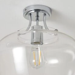 Hotel Lilier Bathroom 1 Light Flush Ceiling Fitting -Home Lighting 30789797 alt03