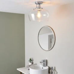 Hotel Lilier Bathroom 1 Light Flush Ceiling Fitting -Home Lighting 30789797 alt04