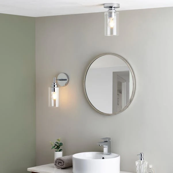 Dunelm Fryer Chrome Bathroom 1 Light Flush Ceiling Fitting 5 Dunelm Fryer Chrome Bathroom 1 Light Flush Ceiling Fitting - Image 5