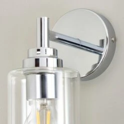 Dunelm Fryer Chrome Bathroom Wall Light 9 Dunelm Fryer Chrome Bathroom Wall Light -Home Lighting 30789841 alt03
