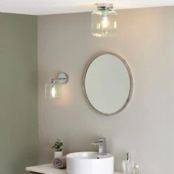 Dunelm Lucia Green Bathroom Wall Light -Home Lighting 30789844 alt05