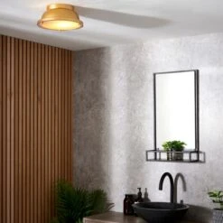 Dunelm Barton Bathroom 1 Light Flush Ceiling Fitting -Home Lighting 30789853 alt04