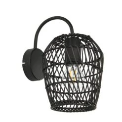 Dunelm Kirra Bathroom Faux Rattan Wall Light -Home Lighting 30789857 alt05