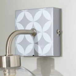 Dunelm Geometric Tile Bathroom Wall Light -Home Lighting 30789859 alt03