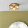 Dunelm Kylie Bathroom 3 Light Flush Ceiling Fitting