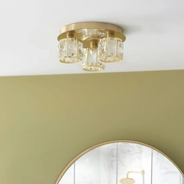Dunelm Kylie Bathroom 3 Light Flush Ceiling Fitting 2 Dunelm Kylie Bathroom 3 Light Flush Ceiling Fitting - Image 2