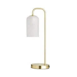 Dunelm Palazzo Frosted Glass Table Lamp Gold -Home Lighting 30792354 alt06