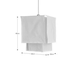 Dunelm Paksha Square Shade 30cm -Home Lighting 30796663 alt04