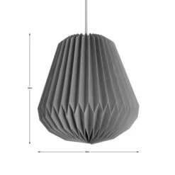 The Edited Life Origami Decagon Paper Pendant Grey -Home Lighting 30796673 alt04