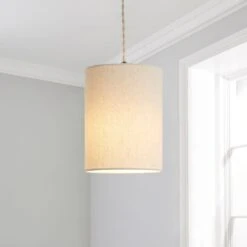 Dunelm Luna 15cm Cylinder Shade Natural