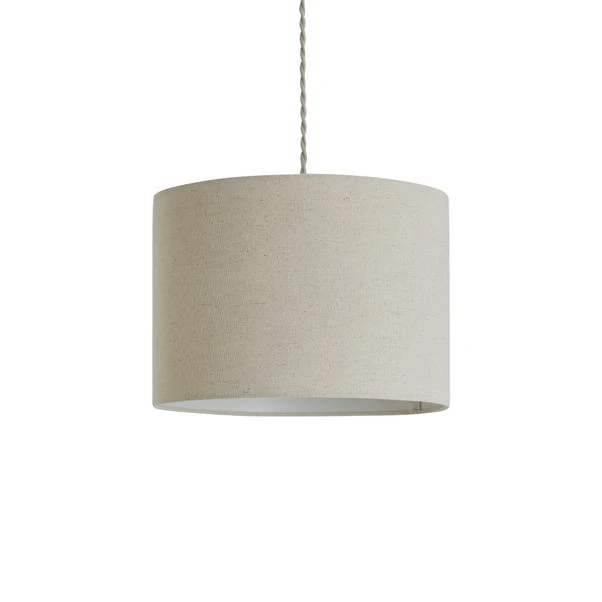 Dunelm Luna 28cm Drum Shade Natural 3 Dunelm Luna 28cm Drum Shade Natural - Image 3