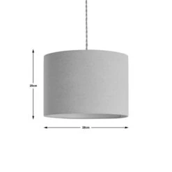 Dunelm Luna 28cm Drum Shade Natural 7 Dunelm Luna 28cm Drum Shade Natural -Home Lighting 30796678 alt03