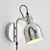 Dunelm Issac Chrome Effect Plug In Wall Light