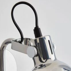 Dunelm Issac Chrome Effect Plug In Wall Light -Home Lighting 30798622 alt02