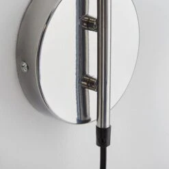 Dunelm Issac Chrome Effect Plug In Wall Light -Home Lighting 30798622 alt03
