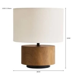 Elements Sunds Shaded Table Lamp -Home Lighting 30798655 alt05