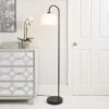Dunelm Palazzo Black Frosted Floor Lamp