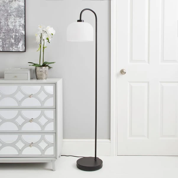 Dunelm Palazzo Black Frosted Floor Lamp 2 Dunelm Palazzo Black Frosted Floor Lamp - Image 2