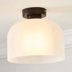 Dunelm Palazzo Frosted Flush Ceiling Fitting