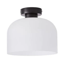 Dunelm Palazzo Frosted Flush Ceiling Fitting -Home Lighting 30798677 alt04