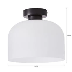 Dunelm Palazzo Frosted Flush Ceiling Fitting -Home Lighting 30798677 alt05