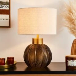 Dunelm Colleen Glass Table Lamp