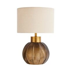 Dunelm Colleen Glass Table Lamp -Home Lighting 30799217 alt04