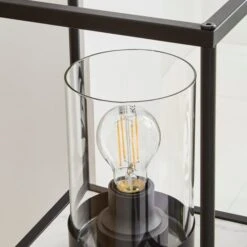 Dunelm Aiko Midi Shelved Floor Lamp Black And Faux Marble -Home Lighting 30802422 alt02