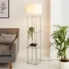 Dunelm Wendell Glass Shelved Floor Lamp