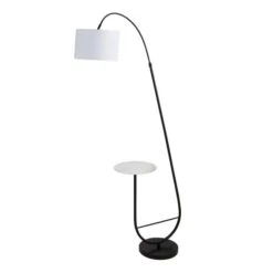 Dunelm Huxley Extendable Arc Floor Lamp With Table -Home Lighting 30802431 alt05