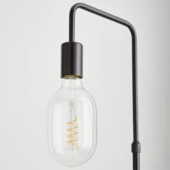 Dunelm Aubrey Exposed Bulb Floor Lamp With Table Black 9 Dunelm Aubrey Exposed Bulb Floor Lamp With Table Black -Home Lighting 30802433 alt03