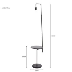 Dunelm Aubrey Exposed Bulb Floor Lamp With Table Black 11 Dunelm Aubrey Exposed Bulb Floor Lamp With Table Black -Home Lighting 30802433 alt05
