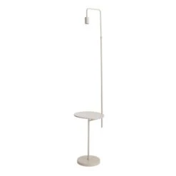 Dunelm Aubrey Exposed Bulb Floor Lamp With Table Grey -Home Lighting 30802435 alt04