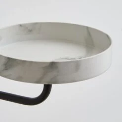 Dunelm Aubrey Exposed Bulb Shelf Wall Light Black And Faux Marble -Home Lighting 30802437 alt02