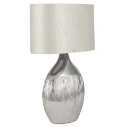 Pacific Lifestyle Gemini Silver Table Lamp -Home Lighting 30804017 alt02