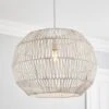 Dunelm Wicker Woven Easy Fit Pendant White