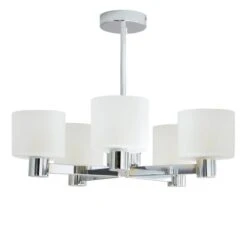 Dunelm Erin Frosted 5 Light Ceiling Fitting -Home Lighting 30818152 alt04