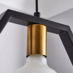 Dunelm Hexa 1 Light Ceiling Fitting -Home Lighting 30818432 alt02