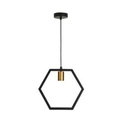 Dunelm Hexa 1 Light Ceiling Fitting -Home Lighting 30818432 alt05