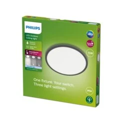 Philips Superslim Integrated LED Outdoor Ceiling Light, Cool White