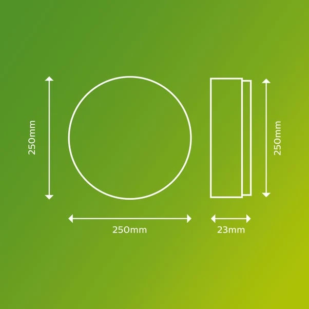 Philips Superslim Integrated LED Outdoor Ceiling Light, Cool White 3 Philips Superslim Integrated LED Outdoor Ceiling Light, Cool White - Image 3