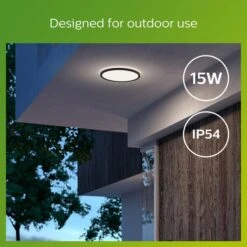Philips Superslim Integrated LED Outdoor Ceiling Light, Cool White 11 Philips Superslim Integrated LED Outdoor Ceiling Light, Cool White -Home Lighting 30838297 alt05