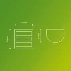 Philips Python Integrated LED Outdoor Wall Light, Cool White -Home Lighting 30838313 alt02