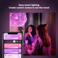 Philips HUE Smart 6.5 Watt BC LED Colour Changing GLS Bulb 2 Pack -Home Lighting 30838363 alt02