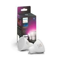 Philips HUE Smart 4.3 Watt GU10 LED Colour Changing Spotlight Bulb 2 Pack
