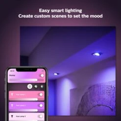 Philips HUE Smart 4.3 Watt GU10 LED Colour Changing Spotlight Bulb 2 Pack -Home Lighting 30838366 alt02
