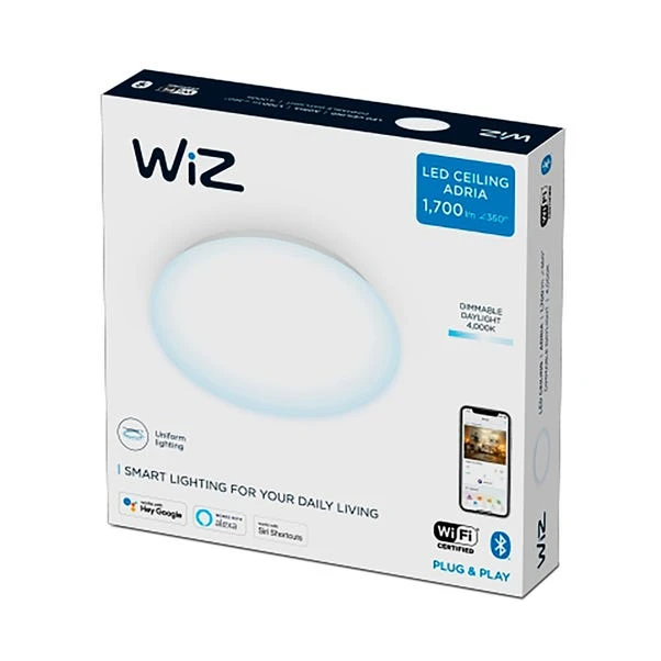 WiZ Connected WiZ Adria Integrated LED Smart Ceiling Light, Cool White 1 WiZ Connected WiZ Adria Integrated LED Smart Ceiling Light, Cool White
