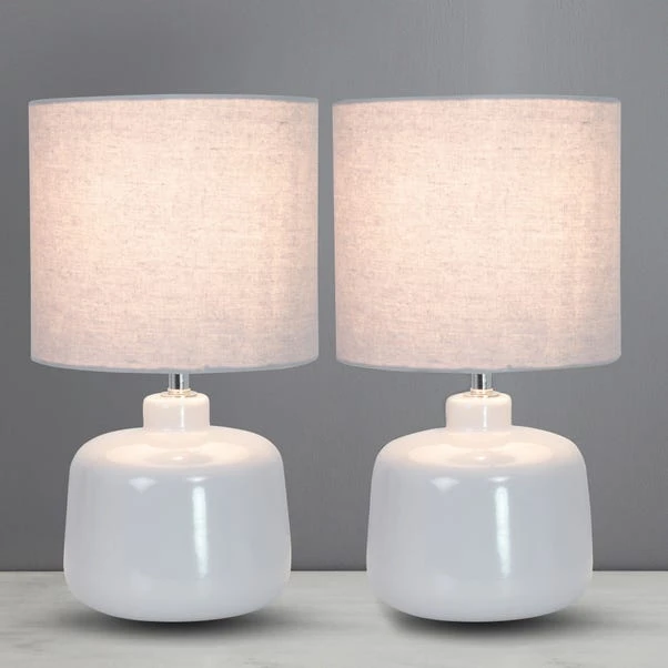 Dunelm Oslo Set Of 2 Ceramic Dove Grey Table Lamp 1 Dunelm Oslo Set Of 2 Ceramic Dove Grey Table Lamp